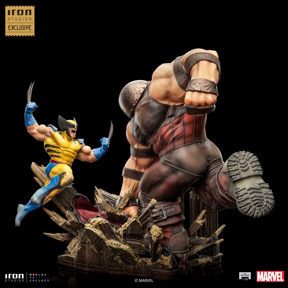 Marvel BDS Art Scale Statue 1/10 Wolverine vs Juggernaut heo EU Exclusive 30 cm Iron Studios