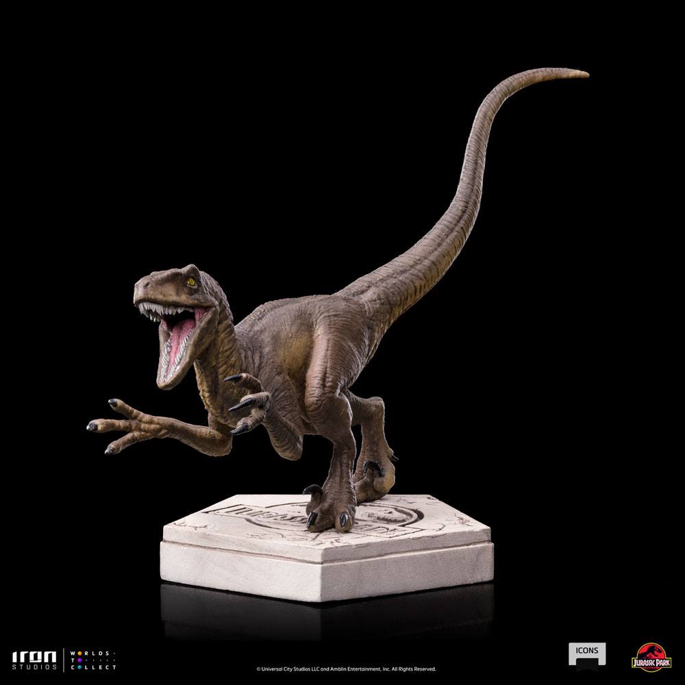 Jurassic World Icons Statue Velociraptor A 9 cm
