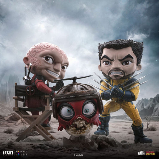 Deadpool & Wolverine Mini Co. PVC Figure Deadpool and Wolverine set Unmasked 14 cm Iron Studios