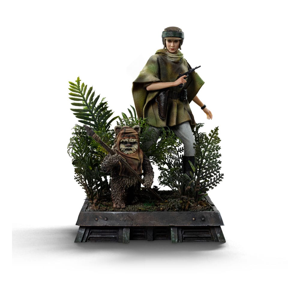 Star Wars Episode VI Art Scale Statue 1/10 Leia and Wicket 21 cm Iron Studios