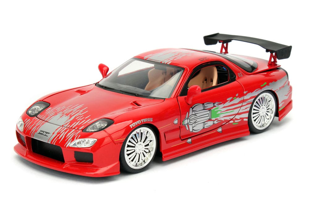 Fast & Furious Diecast Model 1/24 1993 Mazda RX-7 Vehicles