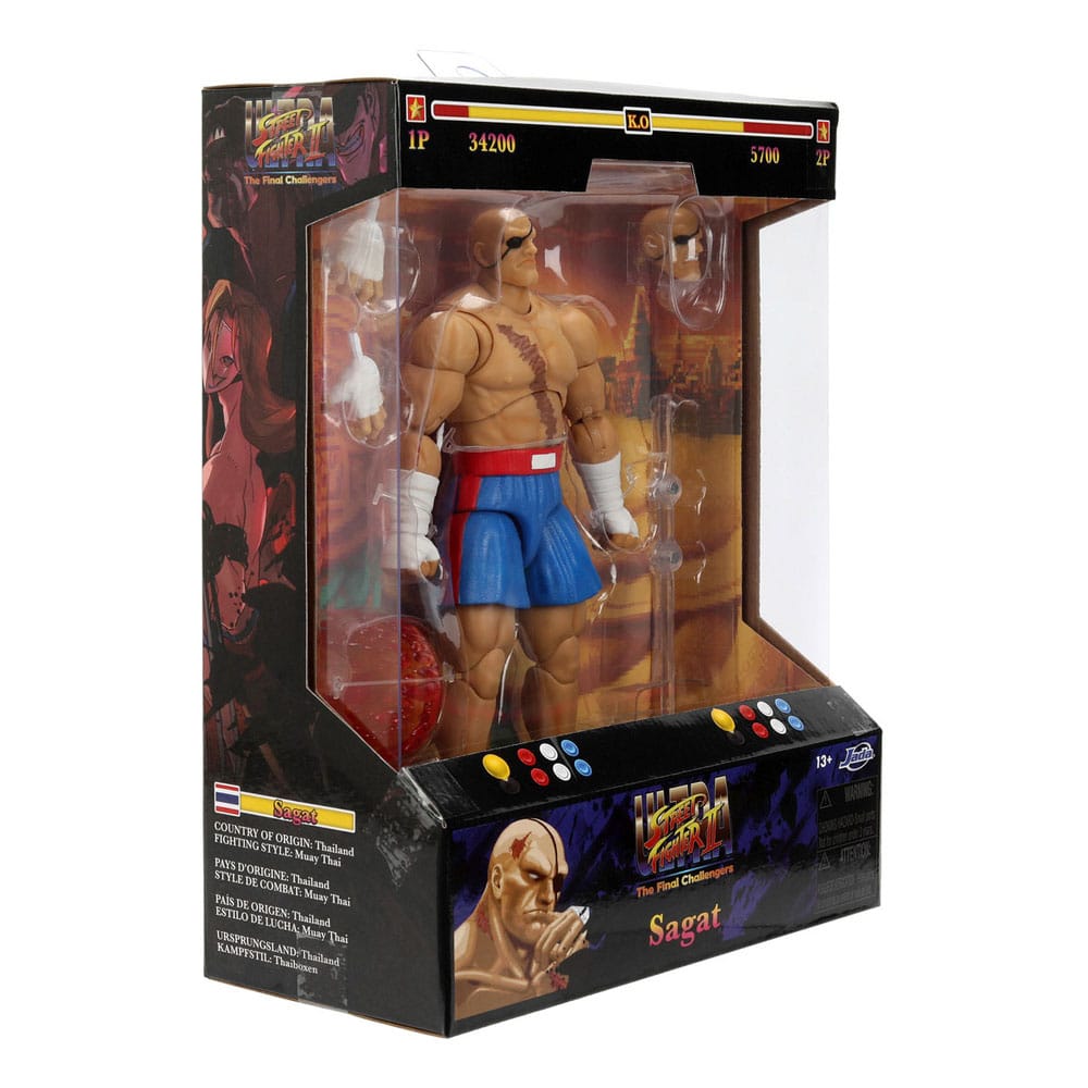 Ultra Street Fighter II: The Final Challengers Action Figure 1/12 Sagat 19 cm Jada Toys