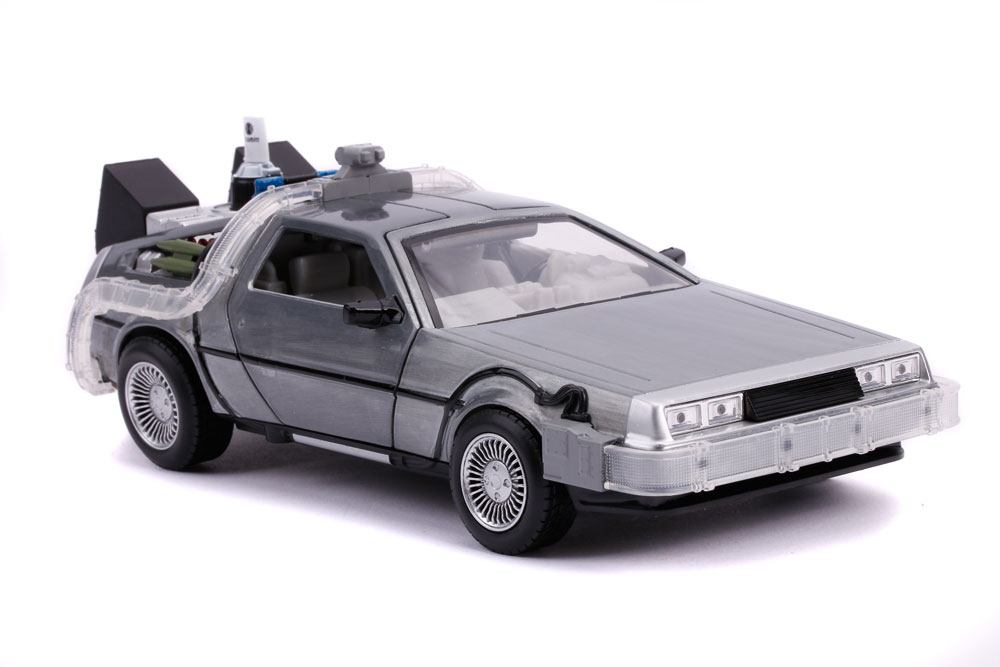 Back to the Future II Hollywood Rides Diecast Model 1/24 DeLorean Time Machine Vehicles