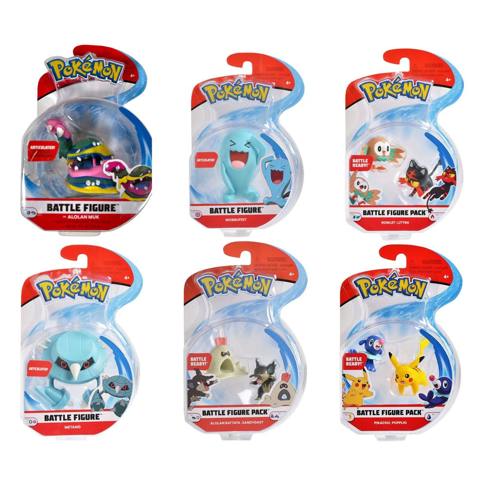 PokÃ©mon Battle Figure Pack Mini Figures Assortment 5 cm (6)