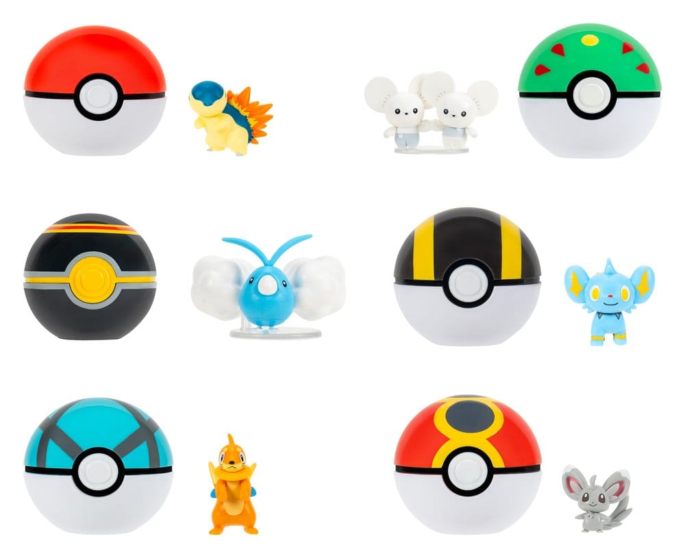 Pokémon Clip 'n' Go Minifigures Poké Balls ver. 23 Assortment (6)