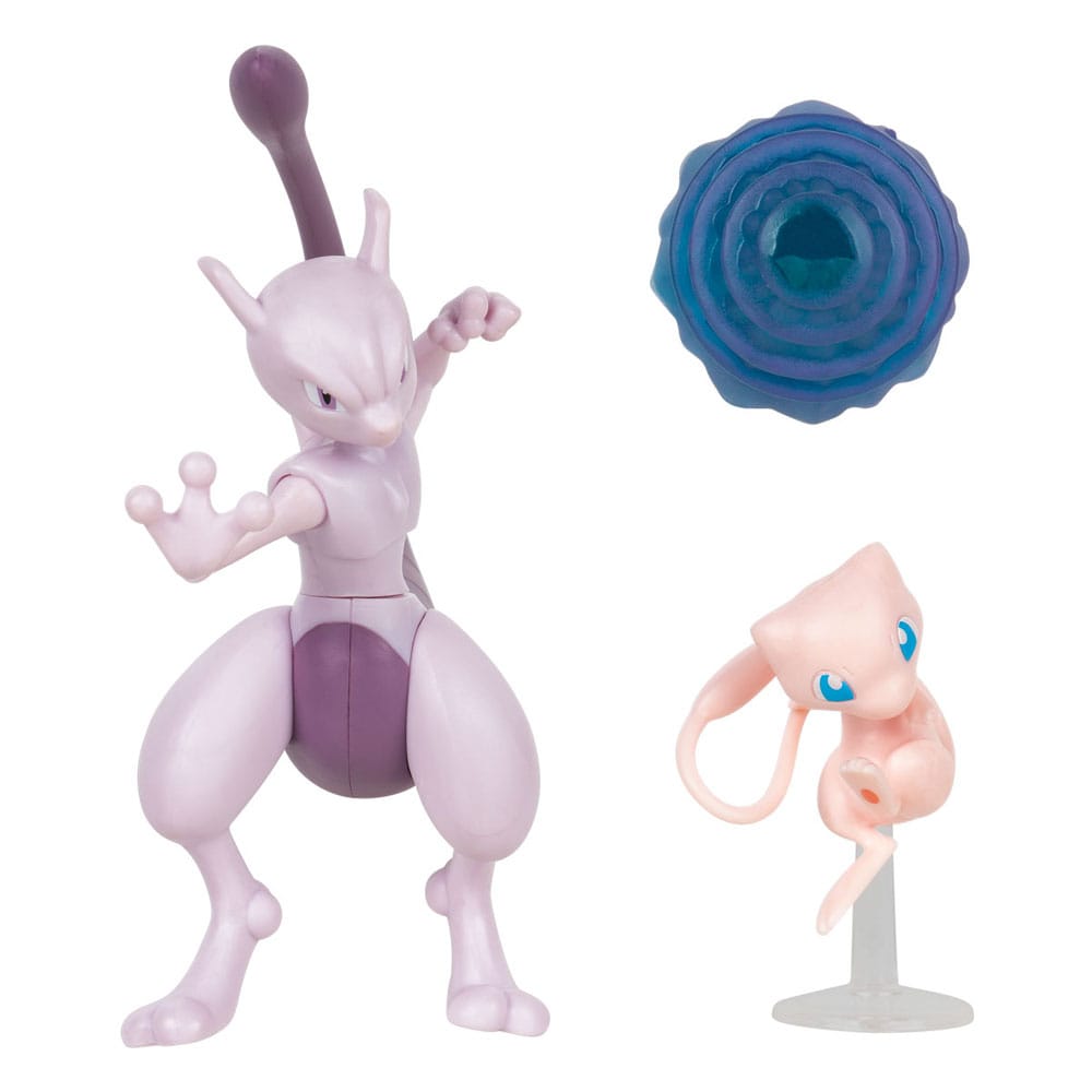 Pokémon Figure 2-Pack Mewtwo 10 cm & Mew 5 cm Mini-figures