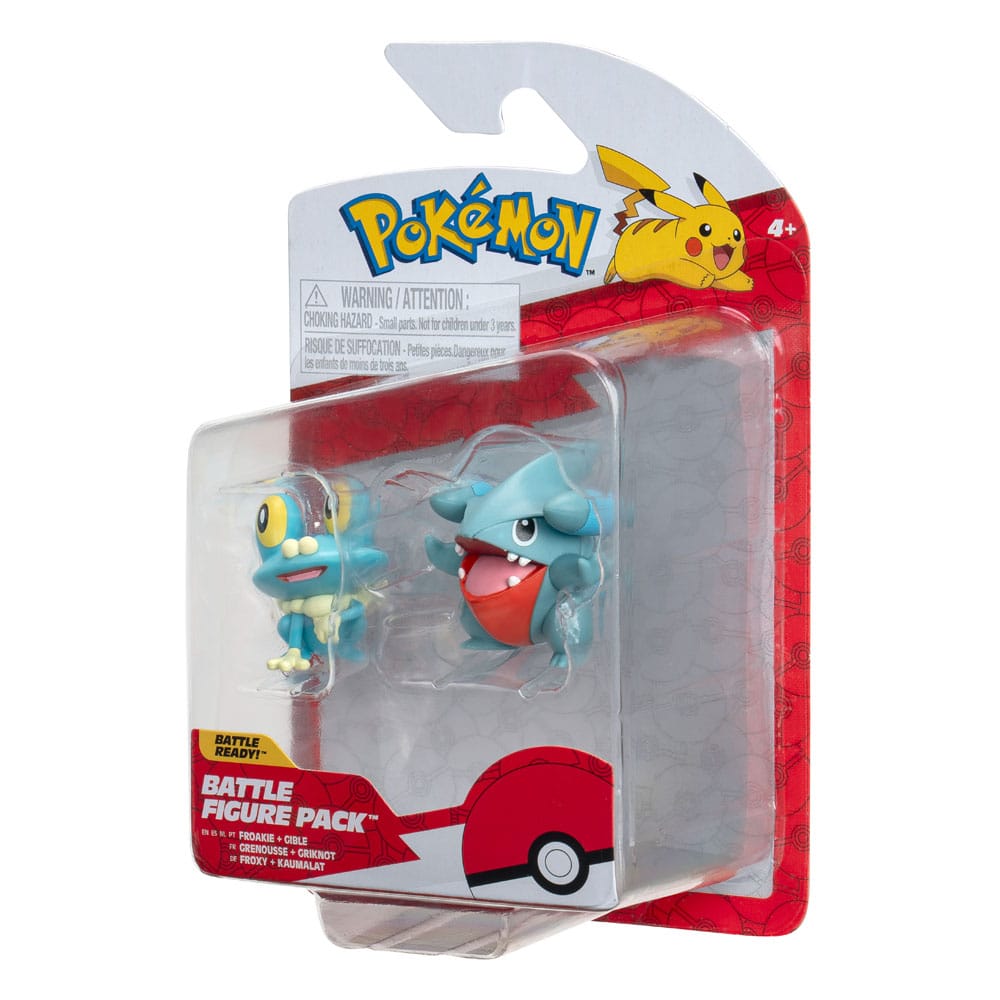 PokÃ©mon Battle Figure First Partner Set Figure 2-Pack Gible, Froakie 5 cm