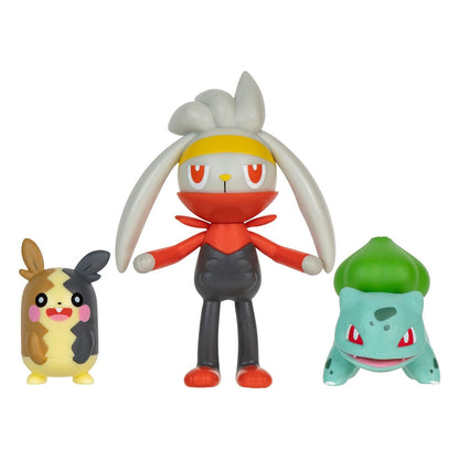 Pokémon Battle Figure Set 3-Pack Morpeko (Full-Belly Mode) Bulbasaur #1 Raboot 5 cm Action figures