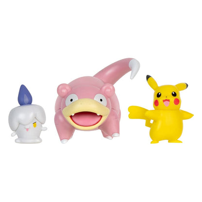 Pokémon Battle Figure Set 3-Pack Pikachu (Female) Litwick Slowpoke 5 cm Action figures