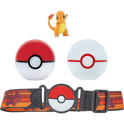 PokÃ©mon Clipâ€™nâ€™Go PokÃ© Ball Belt Set PokÃ© Ball Luxury Ball & Charmander Action figures