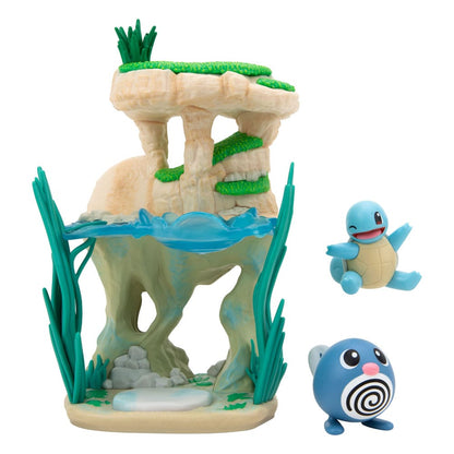 Pokémon Environment Set Shoreside Lake & Poliwag & Squirtle 5 cm