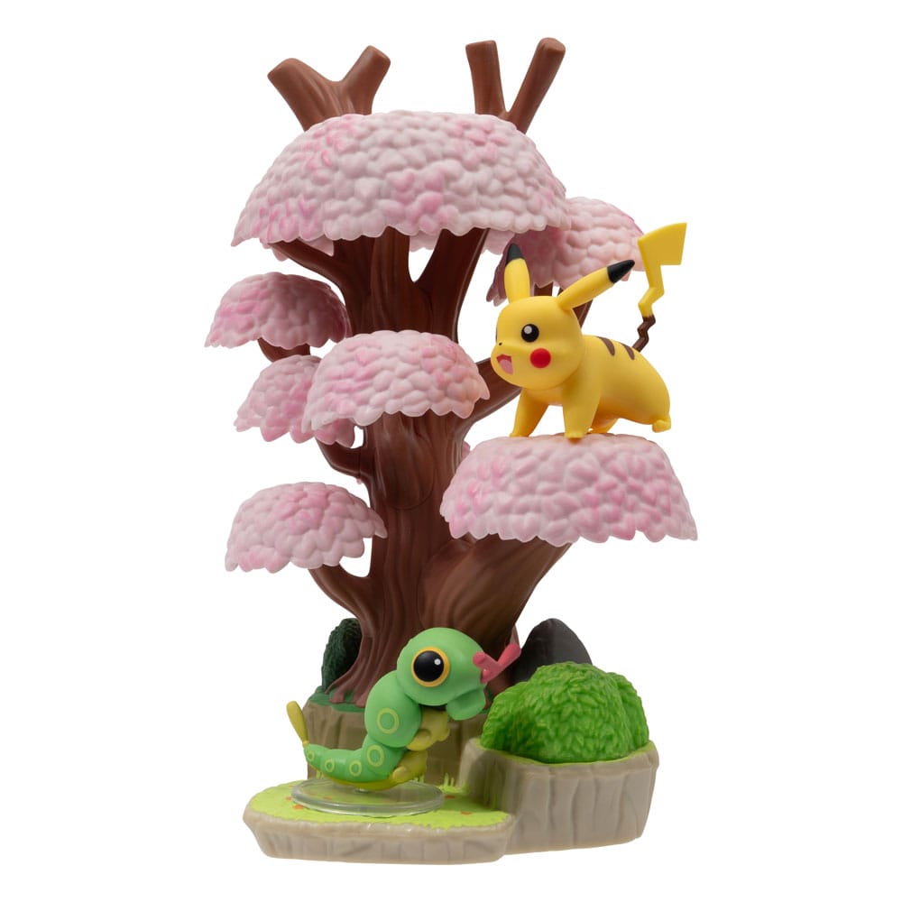 Pokémon Environment Set Spring Forest & Caterpie & Pikachu 5 cm Action figures