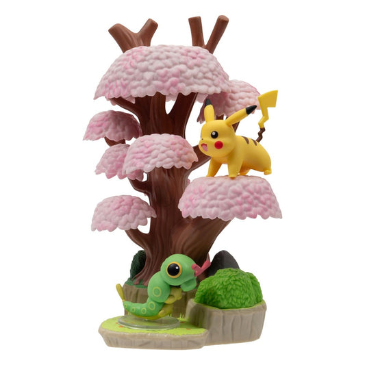 Pokémon Environment Set Spring Forest & Caterpie & Pikachu 5 cm Action figures