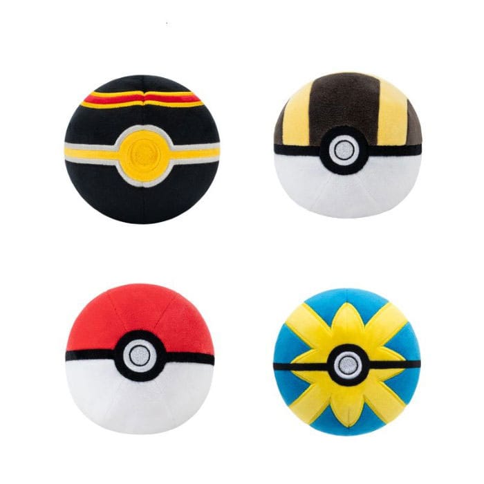 Pokémon Plush Figure Pokeball Version 3 10 cm Assortment (6)