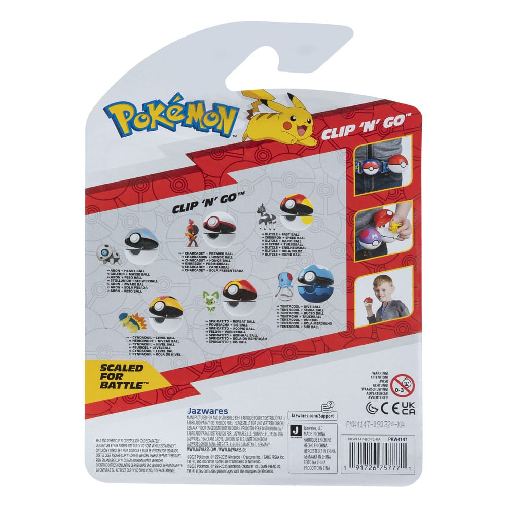 Pokémon Clip'n'Go Poké Balls Aron & Heavy Ball