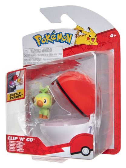 Pokémon Clip 'n' Go Action Figure Wave 21 Grookey & Poké Ball