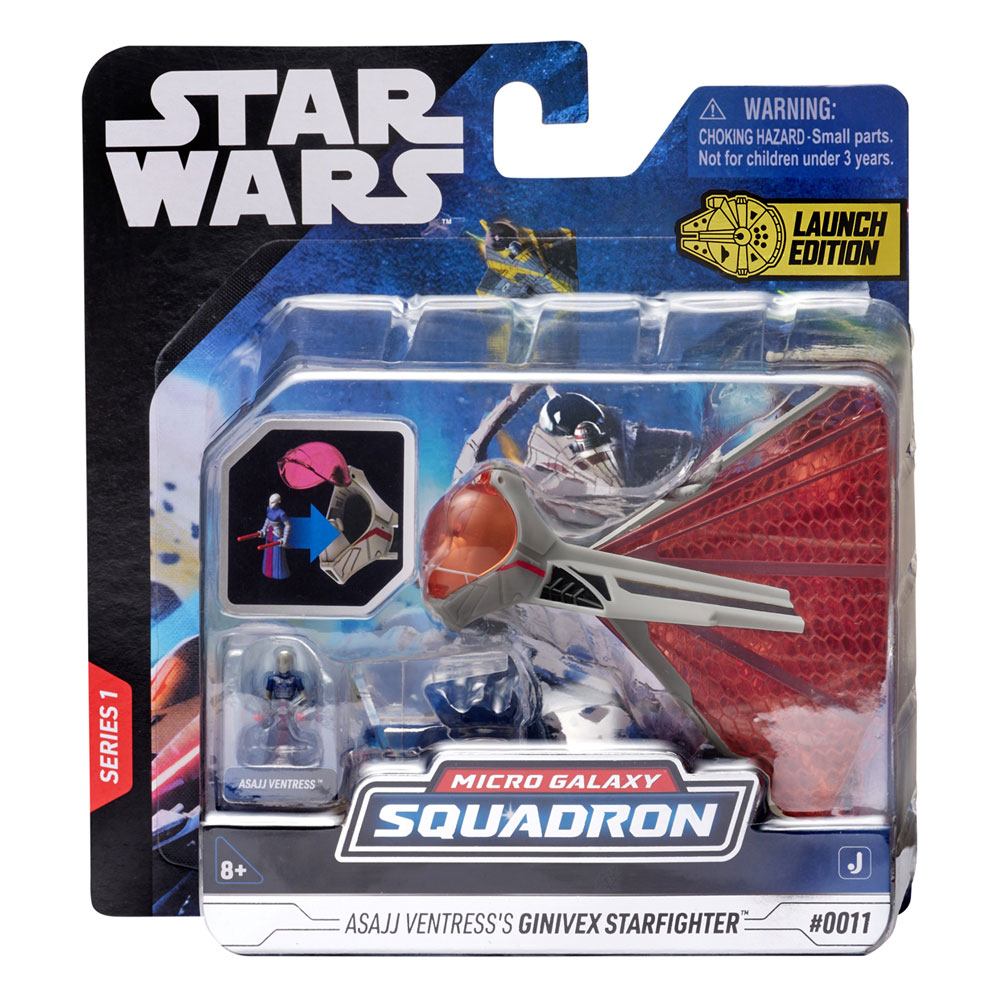 Star Wars Micro Galaxy Squadron Vehicle with Figure Ginivex-Class Starfighter 7,5 cm