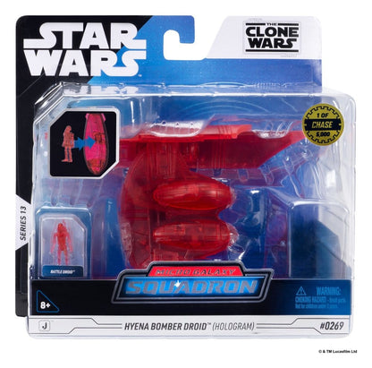 Star Wars Medium Vehicle & Figure set Hyena Vulture Bomber (Red Hologram) & Battle Droid (Chase)
