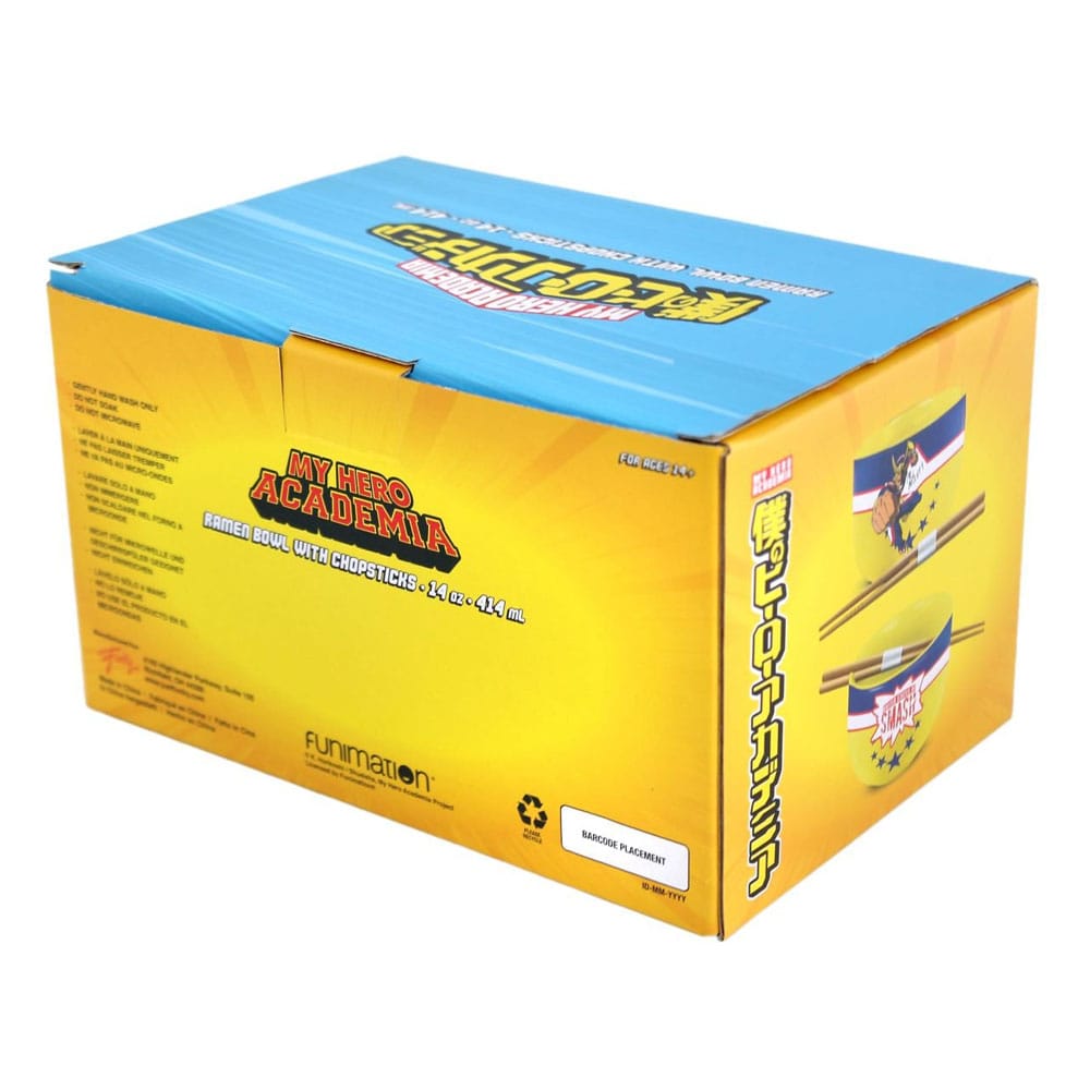 My Hero Academia Ramen Bowl with Chopsticks All Might 414 ml Kitchen- and Tableware