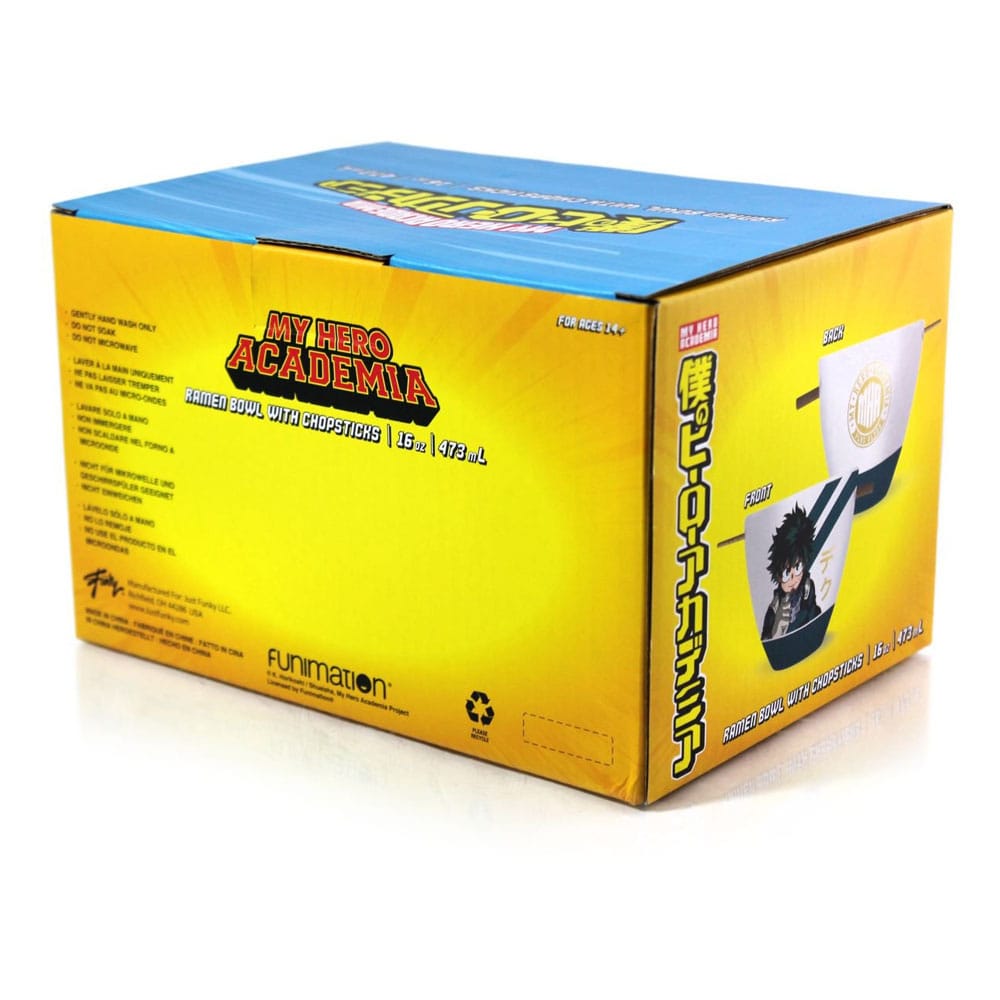 My Hero Academia Ramen Bowl with Chopsticks Izuku Midoriya 473 ml Kitchen- and Tableware