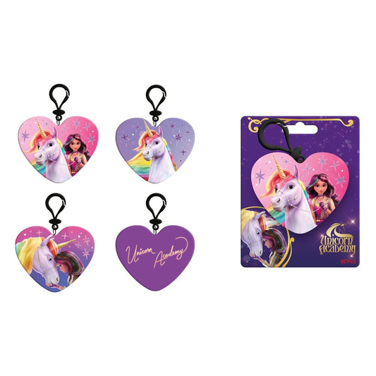 Unicorn Academy Plush Keychains Pouch Mini Cushion Assortment (12) Joy Toy (IT)