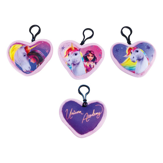 Unicorn Academy Plush Keychains Pouch Mini Cushion Assortment (12) Joy Toy (IT)