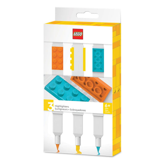 LEGO Highlighters 3-Pack Bricks Stationery