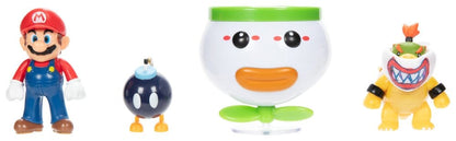 World of Nintendo Mini Figure 2-Pack Mario and Bowser Jr. Clown Car 6 cm Jakks Pacific