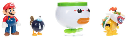 World of Nintendo Mini Figure 2-Pack Mario and Bowser Jr. Clown Car 6 cm Jakks Pacific