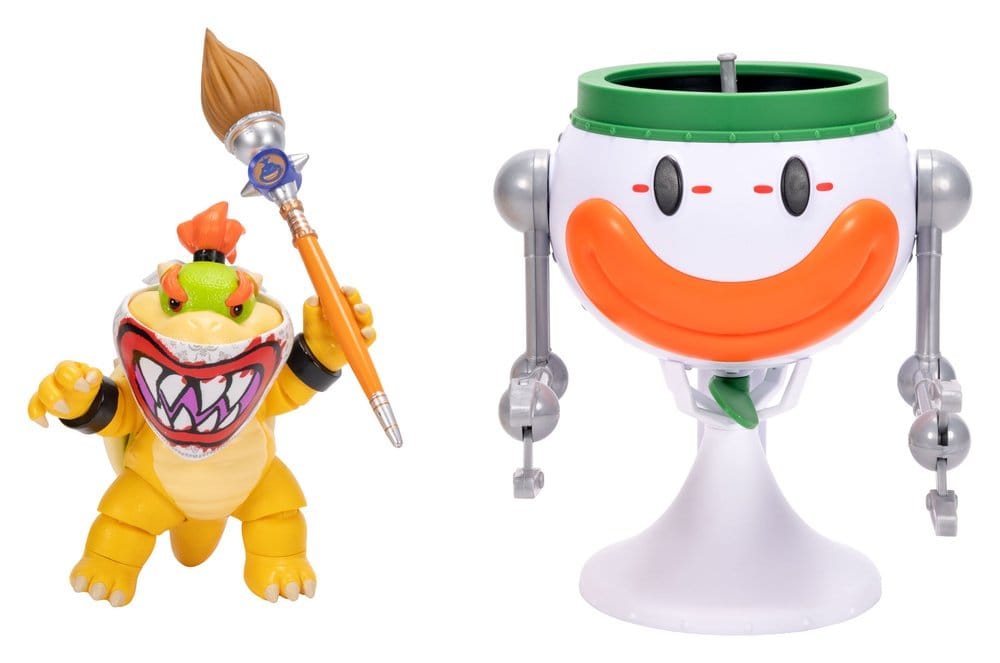 The Super Mario Galaxy Movie Action Figure Bowser Jr. with Clown Car 13 cm Jakks Pacific