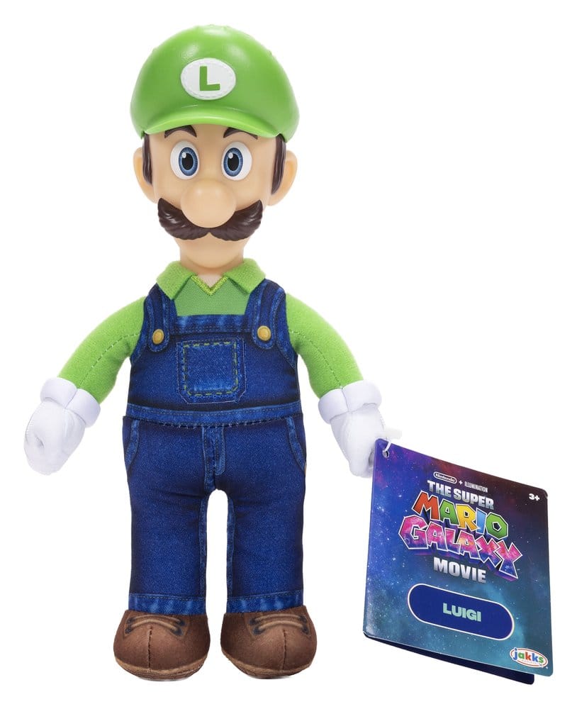 The Super Mario Galaxy Movie Plush Figure Luigi 23 cm Jakks Pacific