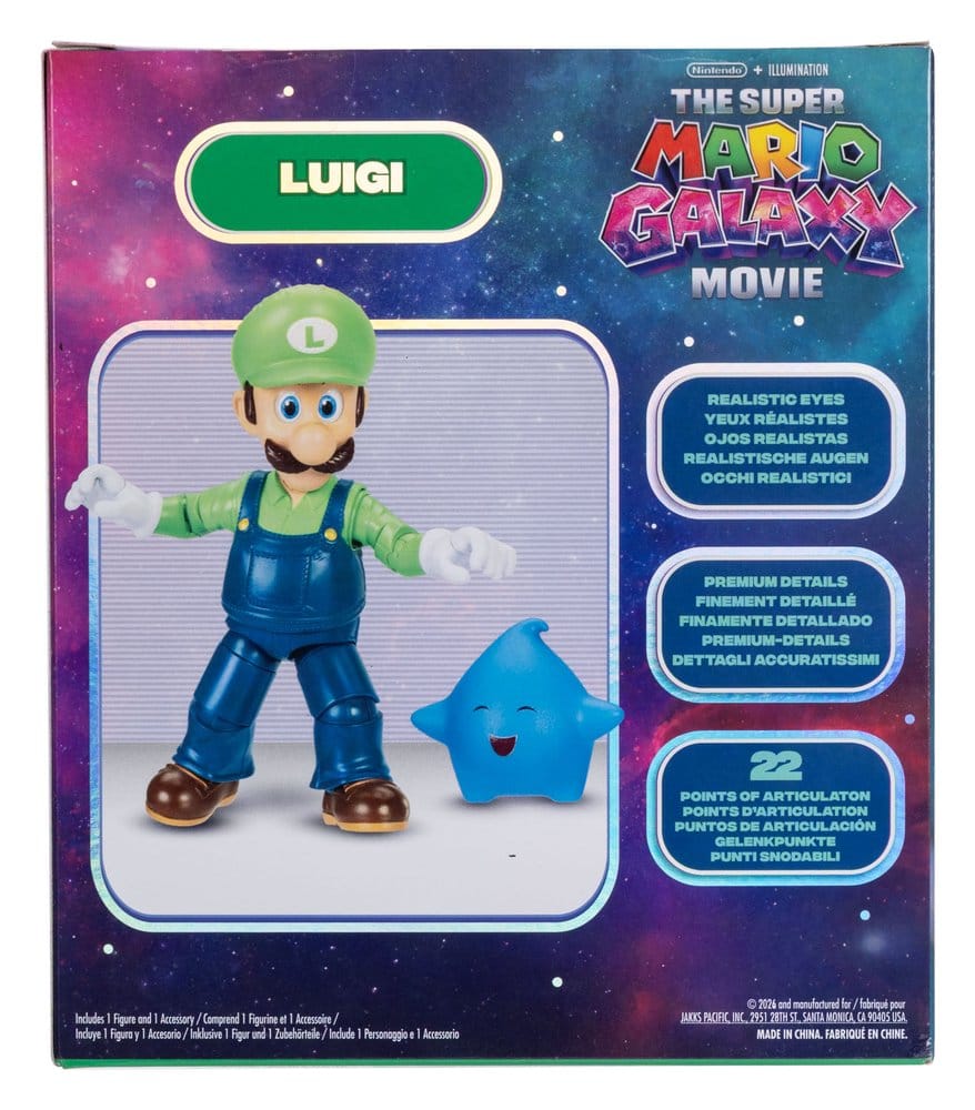 The Super Mario Galaxy Movie Action Figure Luigi 13 cm Jakks Pacific