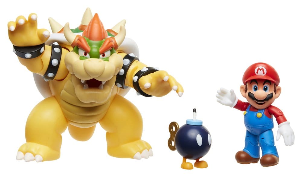 World of Nintendo Action Figure 3-Pack Mario vs. Bowser Lava Battle 6-15 cm Jakks Pacific