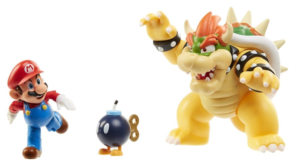 World of Nintendo Action Figure 3-Pack Mario vs. Bowser Lava Battle 6-15 cm Jakks Pacific
