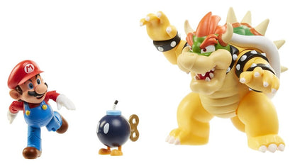 World of Nintendo Action Figure 3-Pack Mario vs. Bowser Lava Battle 6-15 cm Jakks Pacific