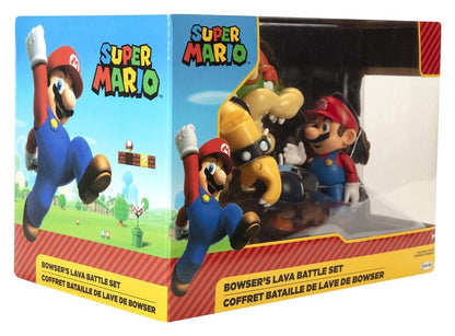 World of Nintendo Action Figure 3-Pack Mario vs. Bowser Lava Battle 6-15 cm Jakks Pacific