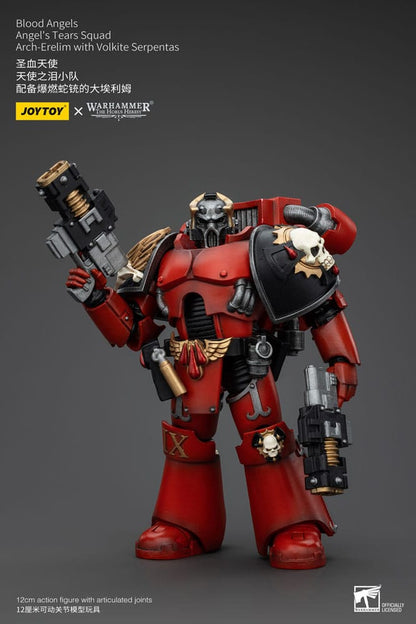 Warhammer The Horus Heresy Action Figure 1/18 Blood Angels Angel’s Tears Squad Arch-Erelim with Volkite Serpentas 12 cm