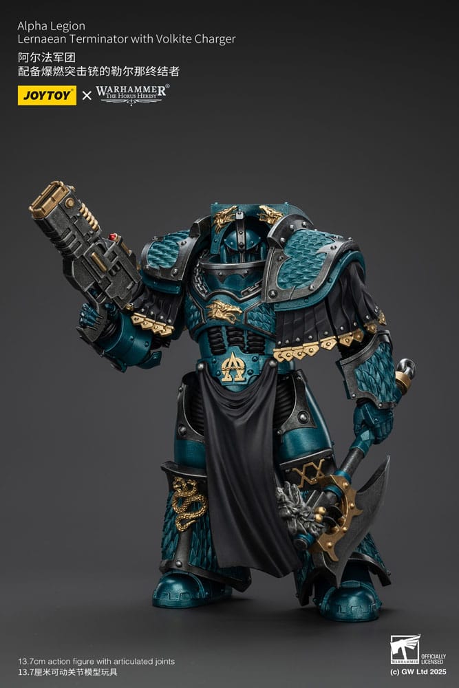 Warhammer The Horus Heresy Action Figure Alpha Legion Lernaean Terminator with Volkite Charger 20 cm Joy Toy (CN)