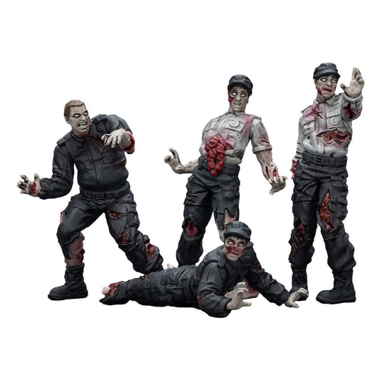 Zombie Dark Source Action Figures 4-Pack Security Guards 8 cm Joy Toy (CN)