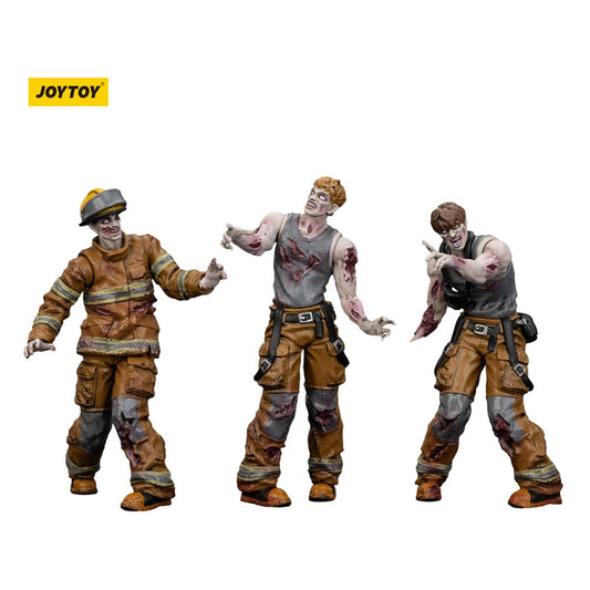 Zombie Dark Source Action Figures 3-Pack Firefighters 8 cm Joy Toy (CN)