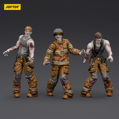 Zombie Dark Source Action Figures 3-Pack Firefighters 8 cm