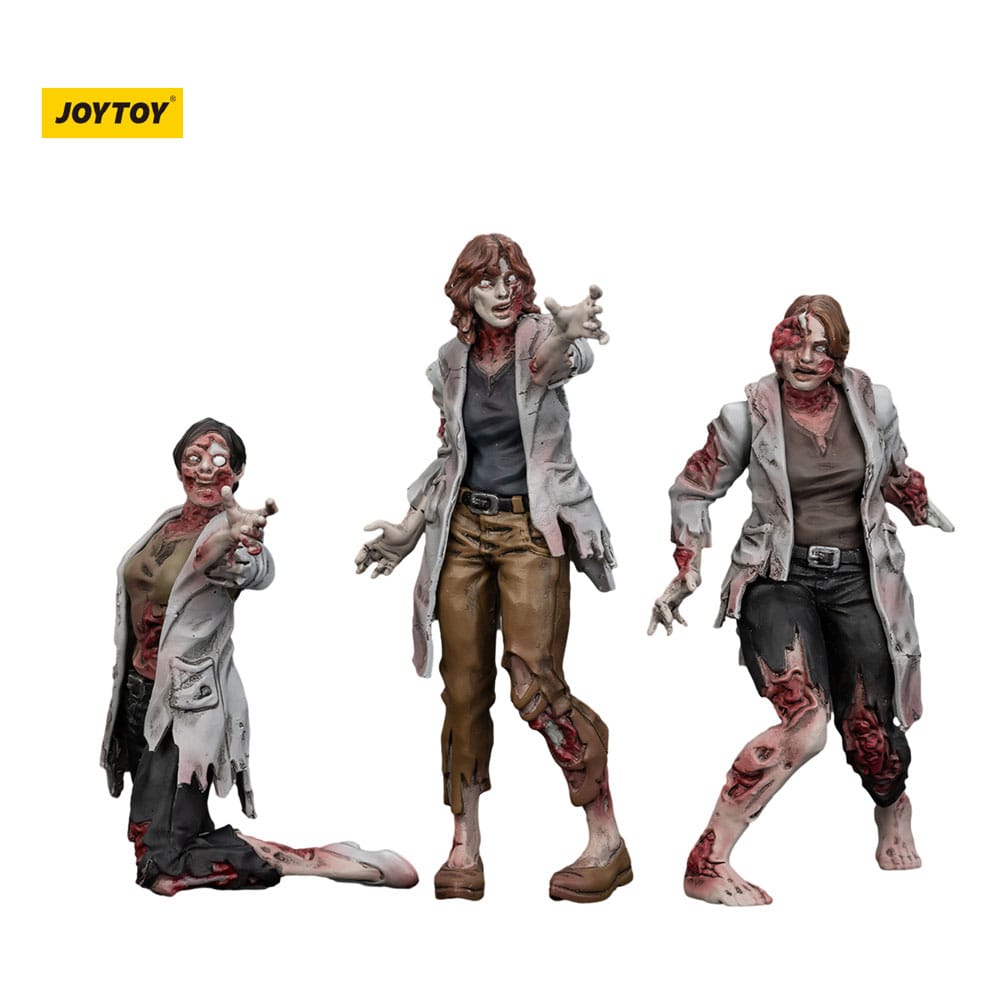 Zombie Dark Source Action Figures 3-Pack Scientists (Female) 8 cm Joy Toy (CN)