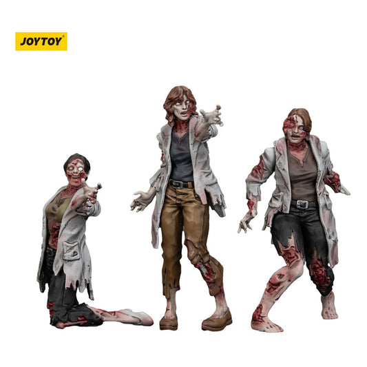 Zombie Dark Source Action Figures 3-Pack Scientists (Female) 8 cm Joy Toy (CN)