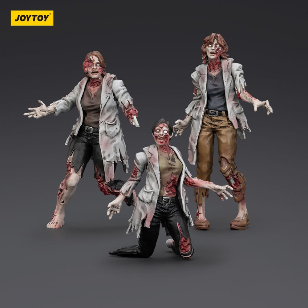 Zombie Dark Source Action Figures 3-Pack Scientists (Female) 8 cm Joy Toy (CN)