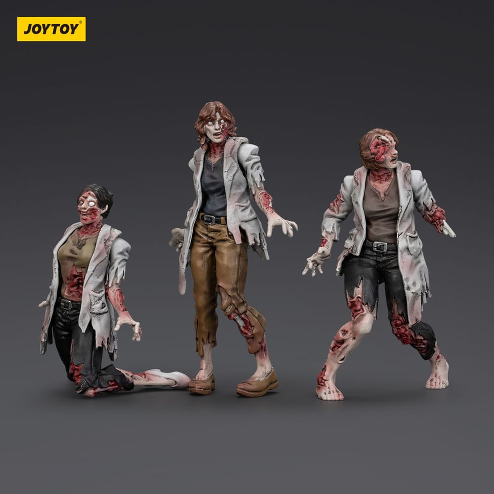 Zombie Dark Source Action Figures 3-Pack Scientists (Female) 8 cm Joy Toy (CN)