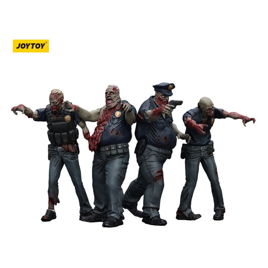 Zombie Dark Source Action Figures 4-Pack Police (Male) 8 cm Joy Toy (CN)
