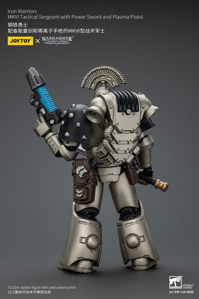 Warhammer The Horus Heresy Action Figure 1/18 lron Warriors MKVI Tactical Sergeant with Power Sword and Plasma Pistol 12 cm Joy Toy (CN)