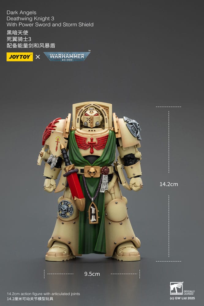 Warhammer 40,000 Action Figure Dark Angels Deathwing Knight 3 14 cm Joy Toy (CN)
