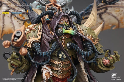 Warhammer 40k Action Figure 1/18 Mortarion Daemon Primarch of Nurgle with Ancient weapons The Lantern and Silence 21 cm Joy Toy (CN)