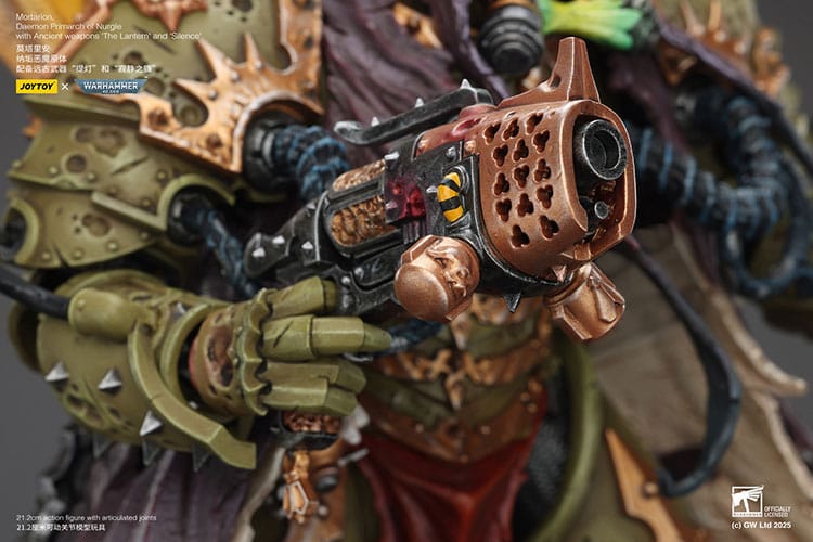 Warhammer 40k Action Figure 1/18 Mortarion Daemon Primarch of Nurgle with Ancient weapons The Lantern and Silence 21 cm Joy Toy (CN)